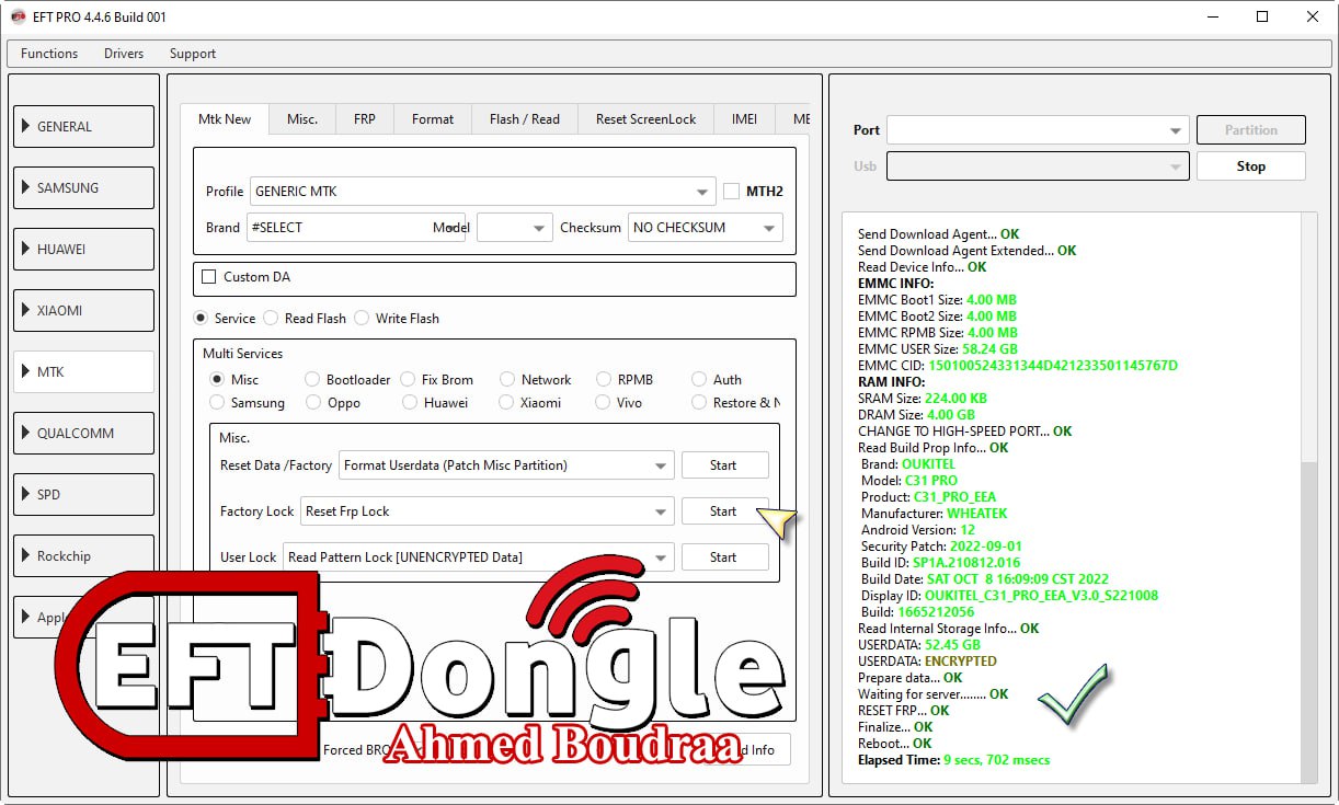 Oukitel C31 Pro RESET FRP done by eft pro 4.4.6 - GSM-Forum